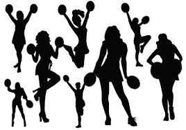 Cheerleader Silhouette Vector Download Here Silhouette Vector Silhouette Silhouette Clip Art