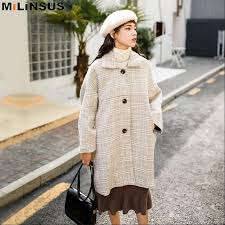 Long coats from top brands. New Women Wool Camel Coat Autumn Winter Loose Plus Size Long Plaid Woolen Coats Jackets Female Overcoat Casaco Korean Clothing Buy At The Price Of 31 39 In Aliexpress Com Imall Com