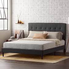 Discover our collection online at mydeal australia. Rest Haven Upholstered Platform Bed Frame With Square Tufted Headboard Queen Charcoal Walmart Com Bed Frame And Headboard Upholstered Platform Bed Platform Bed Frame