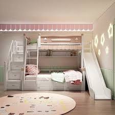 0128tb006 Moderne Kinder Schlafzimmer Mobel Prinzessin Schloss Mit Rutsche Speicher Schrank Treppen Doppel Kinder Bett In Kinde In 2020 Madchen Bett Madchen Mobel Bett