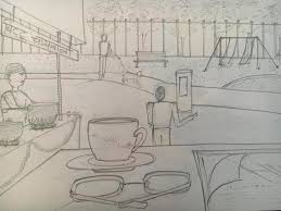 Nata Drawing Dog Sketch Dog Walking Perspective Art