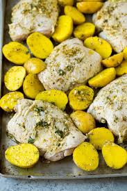 Greek Chicken And Potatoes Recipe Sheet Pan Dinner Roasted Chicken Thighs Chicken Chickenthigh Greek Chicken Greek Chicken And Potatoes Super Easy Dinner