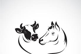 A cactus is just an office plant but deadlier. Vector Of Horse Head And Cow Head Pre Designed Illustrator Graphics Creative Market Horse Logo Design Cow Head Horse Logo