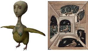 The Ooccoo from Zelda: Twilight Princess are based on surreal creatures  from MC Escher's painting “Another World” : r/GamingDetails
