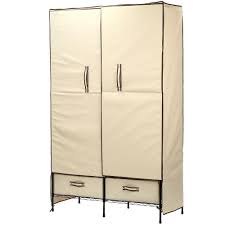 Udear portable canvas wardrobes storage. Honey Can Do 71 Inch H X 45 Inch W X 18 Inch D Double Door Portable Closet With Two Drawer The Home Depot Canada
