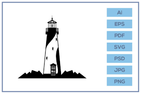 Download Lighthouse Illustration Design Graphic By Leamsign Creative Fabrica PSD Mockup Templates