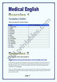 Medical English Vocabulary Builder Not Suitable For Children Esl Worksheet By Allakoalla