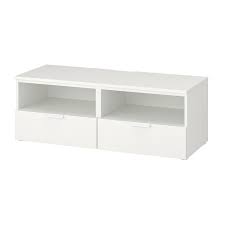 Ikea Platsa Tv Bench With Drawers White Fonnes White The Cable Outlet At The Top Lets Cables Run Down Smoothly Bench With Drawers Tv Bench Ikea Tv Stand