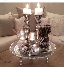 Coffee table tray decor silver. Kerst Tafereel Home Decor Coffee Table Decor Living Room Decor