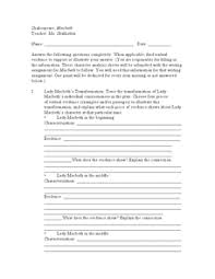 Macbeth Lesson Plans Worksheets Lesson Planet