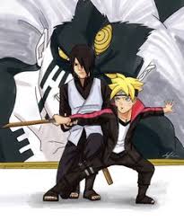 Sasuke Boruto Sword Training Coloured Drawing Boruto Boruto Uzumaki Boruto Baruto Manga