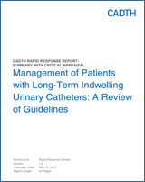 Upon activation, the foley removal protocol prompts Management Of Patients With Long Term Indwelling Urinary Catheters A Review Of Guidelines Ncbi Bookshelf