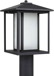 Seagull 89129 12 Hunnington Contemporary Black Led Exterior Lamp Post Light Fixture Sgl 89129 12