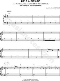 How To Play Pirates Of The Caribbean On Piano Notes He S A Pirate From Pirates Of The Caribbean The Curse Of The Black Pearl Sheet Music Easy Piano Piano Solo In A Minor Transposable Download Print Sheet Music Easy