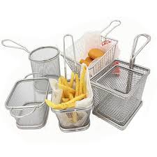 This stainless steel deep fryer comes with a basket that. Stainless Steel Deep Frying Basket Strainer Shopee Philippines