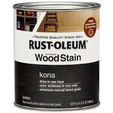 Cabinet colors the lower cabinets are onyx black and the upper cabinets, along with the large pantry, is the standard white color. Rust Oleum Ultimate Kona Interior Stain Actual Net Contents 32 Fl Oz In The Interior Stains Department At Lowes Com