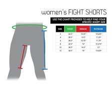 Size Chart Womens Fight Shorts Century Martial Arts
