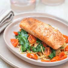 Cajun Salmon With Spicy Tomato Pasta World Cancer Research Fund Uk