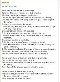 Walt Whitman Miracles Walt Whitman Poems Poetic Words Whitman Poems