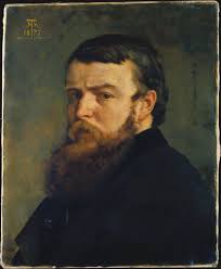 Self-Portrait in front of a Birch Forest