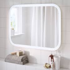 Bathroom and kitchen goods for ireland. Storjorm Mirror With Integrated Lighting White 80x60 Cm Ikea Ireland