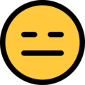 It is often used to depict asian eyes. Expressionless Face Emoji