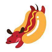Hot dog fast food vector pop art style. Pin On Dachshund