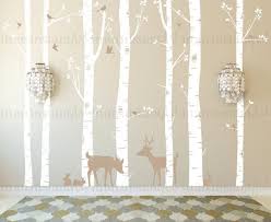 Birch Tree Wall Decal Nursery Birch Tree Wall Decal Birch Trees Birch Trees Vinyl Birch Forest With Deer And Bunnies For Birch Nurs Birch Tree Wall Decal Nursery Mural Birch Tree Nursery
