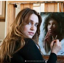 Comparison of artist's original and her horse drawing