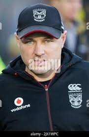 Head Coach Andrew Mcfadden of the Warriors before the round 10 NRL match  between the Penrith Panthers and the Vodafone Warriors at AMI Stadium in  Christchurch, New Zealand