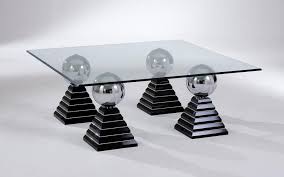 This massive coffee table is rendered from thick engineered wood with a hexagonal top and faceted sides. Modern Coffee Table Marrakesch Finkeldei