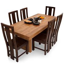Dining sets up to 6 seats we have a wide range of dining table sets for 6 that let you share great meals with family and friends without breaking your budget. Buy Jordan Capra 6 Seater Dining Table Set Mahogany 7 Pcs Dining Tables Chairs By Discern Living
