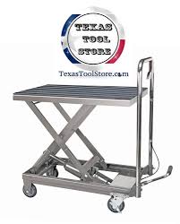 Rolling Table Cart 500 Lb Heavy Duty Hydraulic Foot Pump Dolly 60 Day Warranty Rolling Table Heavy Duty Warranty