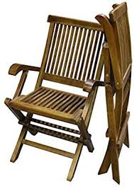 Amazon Com Alateak 2 Piece Teak Wood Indoor Outdoor Patio Garden Yard Folding Seat Arm Chair Set Garden Outdoor Teak Patio Kursi Lipat