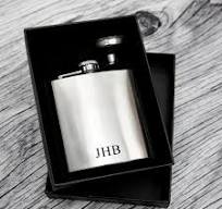 Personalised Engraved Stainless Steel Hip Flask Gift Box Set ...