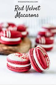 Red Velvet Macarons Recipe Red Velvet Macarons Macaron Flavors Red Velvet Cake