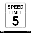 5 mph sign Cut Out Stock Images & Pictures - Alamy