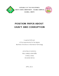 Doc Position Paper About Graft And Corruption John Paulo Mungcal Academia Edu