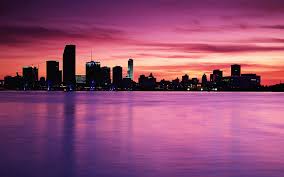 Also for mobile and tablet. Pink Sunset Wallpaper City