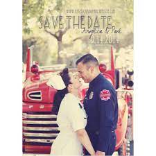 Fireman Nurse Retro Save The Dates Police Officer Wedding Cop Wedding The Office Wedding