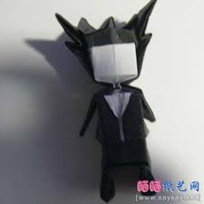 方块新郎折纸教程 origami darth
