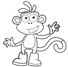 How To Draw Boots The Monkey From Dora The Explorer Drawing Lesson How To Draw Step By Step Drawing Tutorials Monkey Coloring Pages Dora Drawing Dora Coloring