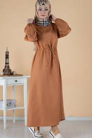 Dugme Detayli Tesettur Elbise Elbise The Dress Giyim
