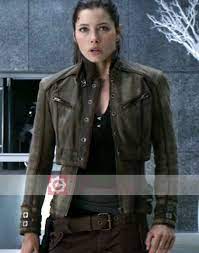 Jessica Biel Leather Jacket Total Recall Melina Costume Leather Jacket Jessica Biel Movies Outfit