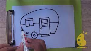 How To Draw Rv Camper ( Step By Step ) - Youtube