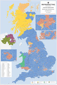 Uk Parliamentary Constituencies Wall Map