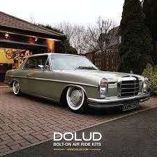 Check Out This Amazing W114 Coupe Sitting Low On Our Bolt On Air Ride Kit Do You Want To Bag Your W1 Classic Mercedes Mercedes Benz Classic Custom Mercedes