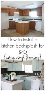 Our 40 Backsplash Using Vinyl Flooring Re Fabbed Diy Kitchen Backsplash Diy Backsplash Gorgeous Backsplash