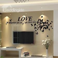 Romantic Houseful Crystal Three Dimensional Wall Stickers Living Room Wall Designs Wall Stickers Girl Bedroom Home Decor