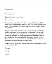Social media manager a job application letter is usually the first step to initiate the job application process. Free 6 Application Email Examples Samples In Pdf Doc Examples